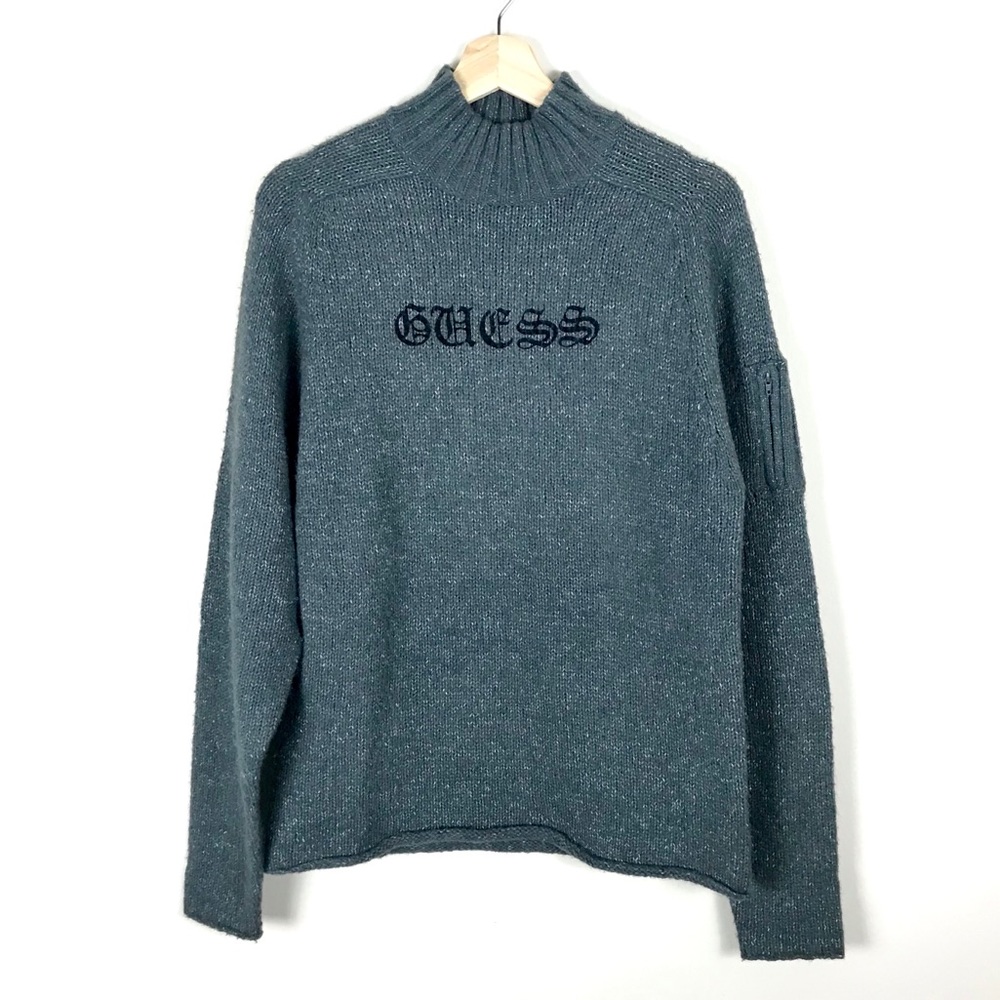 VINTAGE Guess Graphic Knitted Pullover Sweater - L